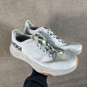 Hoka One One Transport Shoes Mens Size 15 Gray Vibram Trail Lace Up Sneakers